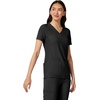 image:imageCherokee Womens Medical Scrub Top Iflex VNeck Knit Panel Top CK605Black