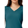 image:imageCherokee Womens Medical Scrub Top Iflex VNeck Knit Panel Top CK605Caribbean Blue