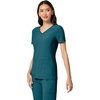 image:imageCherokee Womens Medical Scrub Top Iflex VNeck Knit Panel Top CK605Caribbean Blue