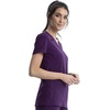 image:imageCherokee Womens Medical Scrub Top Iflex VNeck Knit Panel Top CK605Eggplant