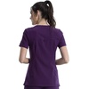 image:imageCherokee Womens Medical Scrub Top Iflex VNeck Knit Panel Top CK605Eggplant