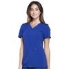 image:imageCherokee Womens Medical Scrub Top Iflex VNeck Knit Panel Top CK605Galaxy Blue