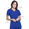 image:imageCherokee Womens Medical Scrub Top Iflex VNeck Knit Panel Top CK605Galaxy Blue