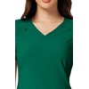 image:imageCherokee Womens Medical Scrub Top Iflex VNeck Knit Panel Top CK605Hunter Green
