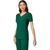 image:imageCherokee Womens Medical Scrub Top Iflex VNeck Knit Panel Top CK605Hunter Green