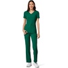 image:imageCherokee Womens Medical Scrub Top Iflex VNeck Knit Panel Top CK605Hunter Green