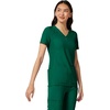 image:imageCherokee Womens Medical Scrub Top Iflex VNeck Knit Panel Top CK605Hunter Green