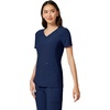 image:imageCherokee Womens Medical Scrub Top Iflex VNeck Knit Panel Top CK605Navy