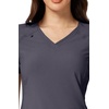 image:imageCherokee Womens Medical Scrub Top Iflex VNeck Knit Panel Top CK605Pewter