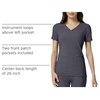 image:imageCherokee Womens Medical Scrub Top Iflex VNeck Knit Panel Top CK605Pewter