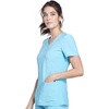 image:imageCherokee Womens Medical Scrub Top Iflex VNeck Knit Panel Top CK605Turquoise
