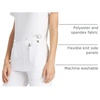 image:imageCherokee Womens Medical Scrub Top Iflex VNeck Knit Panel Top CK605White
