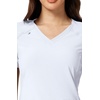 image:imageCherokee Womens Medical Scrub Top Iflex VNeck Knit Panel Top CK605White