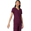 image:imageCherokee Womens Medical Scrub Top Iflex VNeck Knit Panel Top CK605Wine