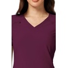 image:imageCherokee Womens Medical Scrub Top Iflex VNeck Knit Panel Top CK605Wine