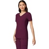 image:imageCherokee Womens Medical Scrub Top Iflex VNeck Knit Panel Top CK605Wine