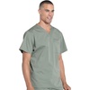 image:imageCherokee Workwear Professionals VNeck Scrub Tops for Men Chest PocketOlive