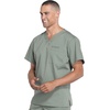 image:imageCherokee Workwear Professionals VNeck Scrub Tops for Men Chest PocketOlive