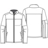image:imageInfinity Mens Zip Front Jacket Modern Fit RibKnit Panels with 3 Pockets and Knit Sleeve Panel CK332ACaribbean Blue