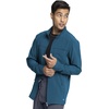 image:imageInfinity Mens Zip Front Jacket Modern Fit RibKnit Panels with 3 Pockets and Knit Sleeve Panel CK332ACaribbean Blue