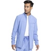 image:imageInfinity Mens Zip Front Jacket Modern Fit RibKnit Panels with 3 Pockets and Knit Sleeve Panel CK332ACiel
