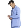 image:imageInfinity Mens Zip Front Jacket Modern Fit RibKnit Panels with 3 Pockets and Knit Sleeve Panel CK332ACiel