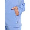 image:imageInfinity Mens Zip Front Jacket Modern Fit RibKnit Panels with 3 Pockets and Knit Sleeve Panel CK332ACiel