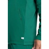 image:imageInfinity Mens Zip Front Jacket Modern Fit RibKnit Panels with 3 Pockets and Knit Sleeve Panel CK332AHunter Green