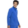 image:imageInfinity Mens Zip Front Jacket Modern Fit RibKnit Panels with 3 Pockets and Knit Sleeve Panel CK332ARoyal