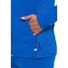 image:imageInfinity Mens Zip Front Jacket Modern Fit RibKnit Panels with 3 Pockets and Knit Sleeve Panel CK332ARoyal