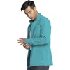 image:imageInfinity Mens Zip Front Jacket Modern Fit RibKnit Panels with 3 Pockets and Knit Sleeve Panel CK332ATeal Blue