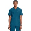 image:imageCherokee Infinity Mens Scrubs Top VNeck Modern Fit 2 Pocket 360 StretchCaribbean Blue