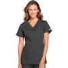 image:imageCherokee WW Originals Womens VNeck Scrub Top Nurse Shirt with 3 PocketsPewter