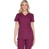 image:imageCherokee WW Originals Womens VNeck Scrub Top Nurse Shirt with 3 PocketsWine