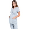 image:imageCherokee WW Professionals Maternity Scrub Top Mock Wrap 3 PocketsGrey