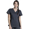 image:imageCherokee WW Revolution Scrub Top for Women V Neck 1 Pocket Classic FitPewter