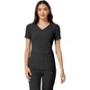 image:imageCherokee Womens Medical Scrub Top Iflex VNeck Knit Panel Top CK605Black