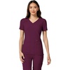 image:imageCherokee Womens Medical Scrub Top Iflex VNeck Knit Panel Top CK605Wine