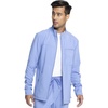 image:imageInfinity Mens Zip Front Jacket Modern Fit RibKnit Panels with 3 Pockets and Knit Sleeve Panel CK332ACiel