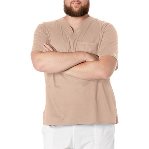image:imageCherokee Core Stretch Scrubs for Men Tuckable V Neck Scrub TopKhaki