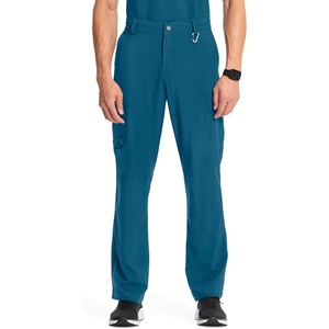 image:imageCherokee Infinity Men Scrub Pants Tapered Leg Medical Bottom with 6 PocketsCaribbean Blue