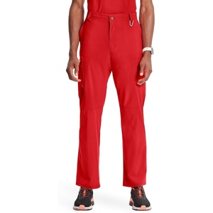 image:imageCherokee Infinity Men Scrub Pants Tapered Leg Medical Bottom with 6 PocketsRed