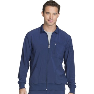 image:imageCherokee Infinity Scrub Jacket for Men Zip Front WarmUp 5 PocketsNavy
