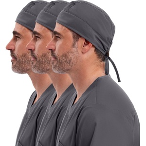 image:imageCherokee Men and Women Scrub Cap with Adjustable Elastic TieBack Lightweight Breathable NoSlip Unisex Surgical Cap  2506Pewter  3 Pack
