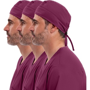 image:imageCherokee Men and Women Scrub Cap with Adjustable Elastic TieBack Lightweight Breathable NoSlip Unisex Surgical Cap  2506Wine  3 Pack