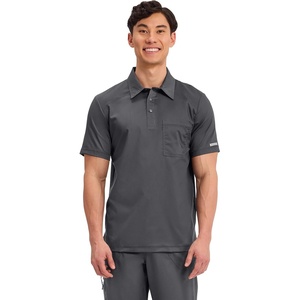 image:imageCherokee Revolution Scrubs for Men Polo Nursing Scrub Top Chest PocketPewter