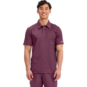 image:imageCherokee Revolution Scrubs for Men Polo Nursing Scrub Top Chest PocketWine