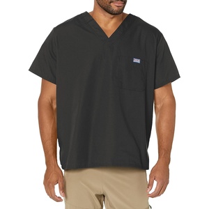 image:imageCherokee VNeck Mens Scrub Top with Chest Pocket Durable Fade Resistant and Easy CarePewter