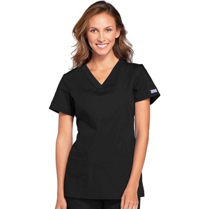 image:imageCherokee WW Originals Womens VNeck Scrub Top Nurse Shirt with 3 PocketsBlack