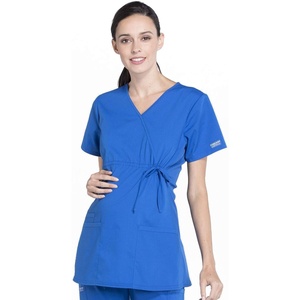 image:imageCherokee WW Professionals Maternity Scrub Top Mock Wrap 3 PocketsRoyal